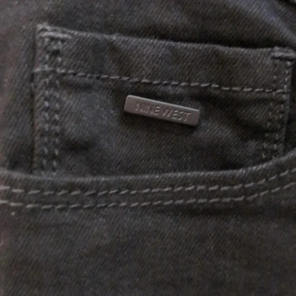 Nine West Gramercy slim straight black jeans size 8 - Picture 7 of 7